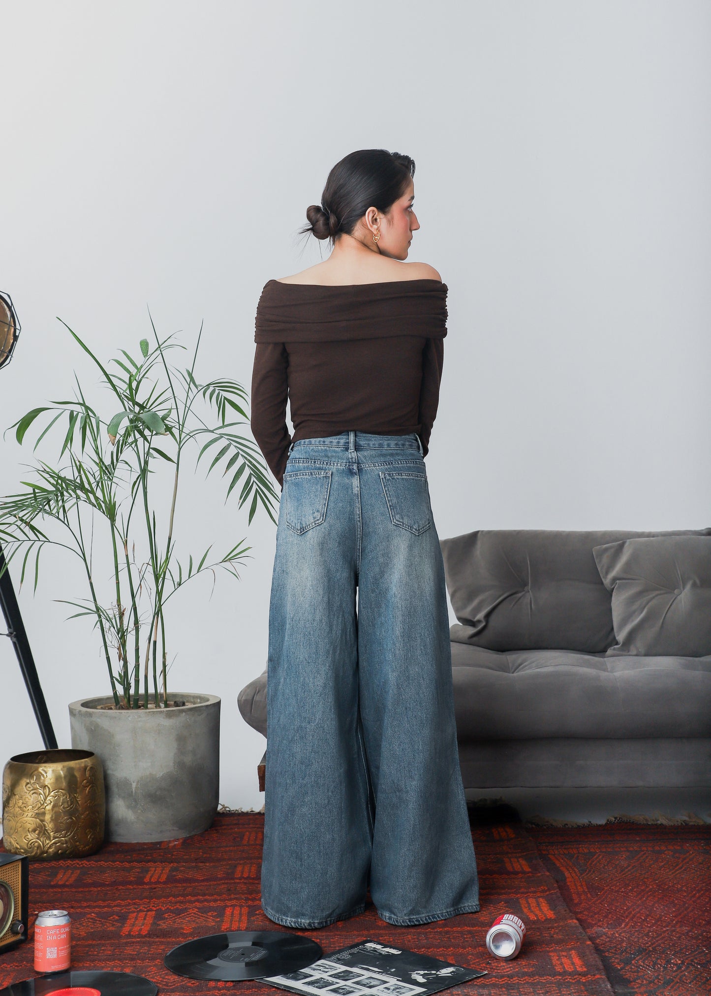 bitter cocoa off-shoulder