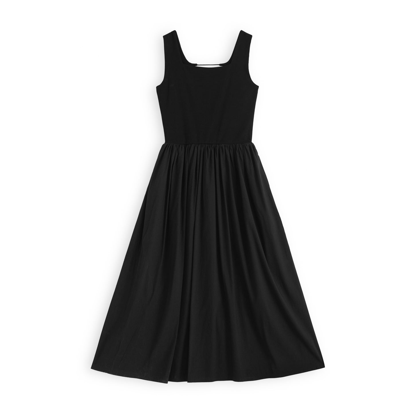 pleated midi-dress black
