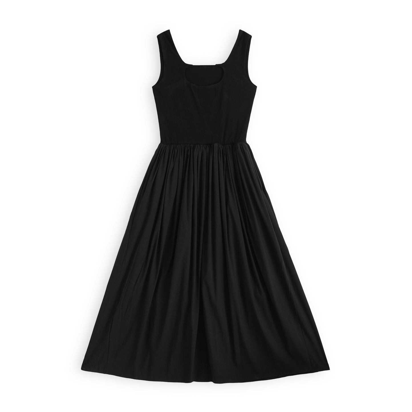 pleated midi-dress black