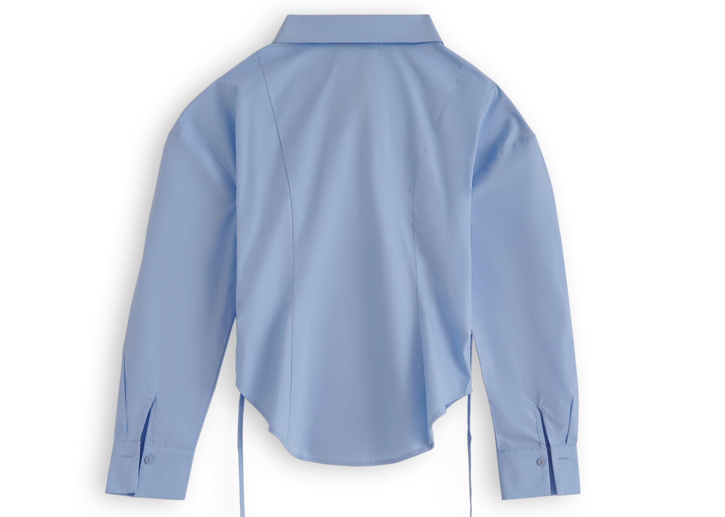 cinch waist poplin blue