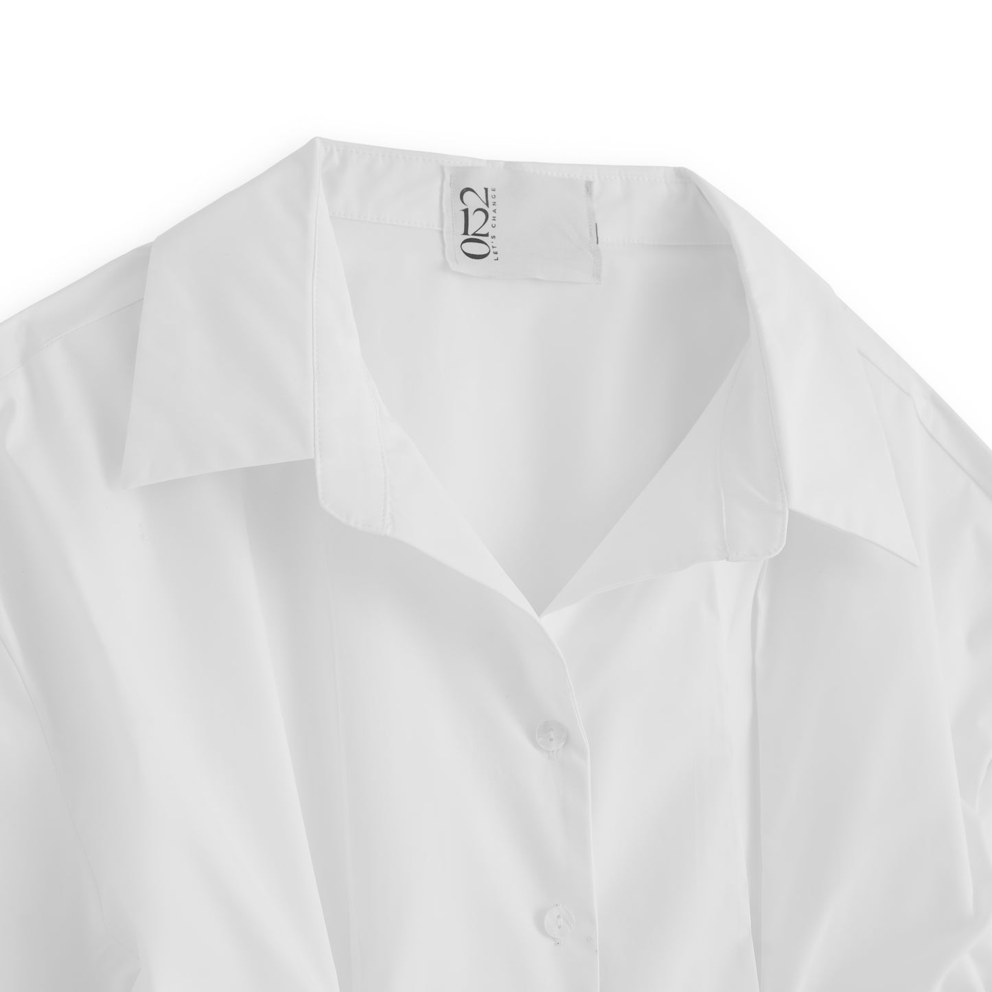 cinch waist poplin white