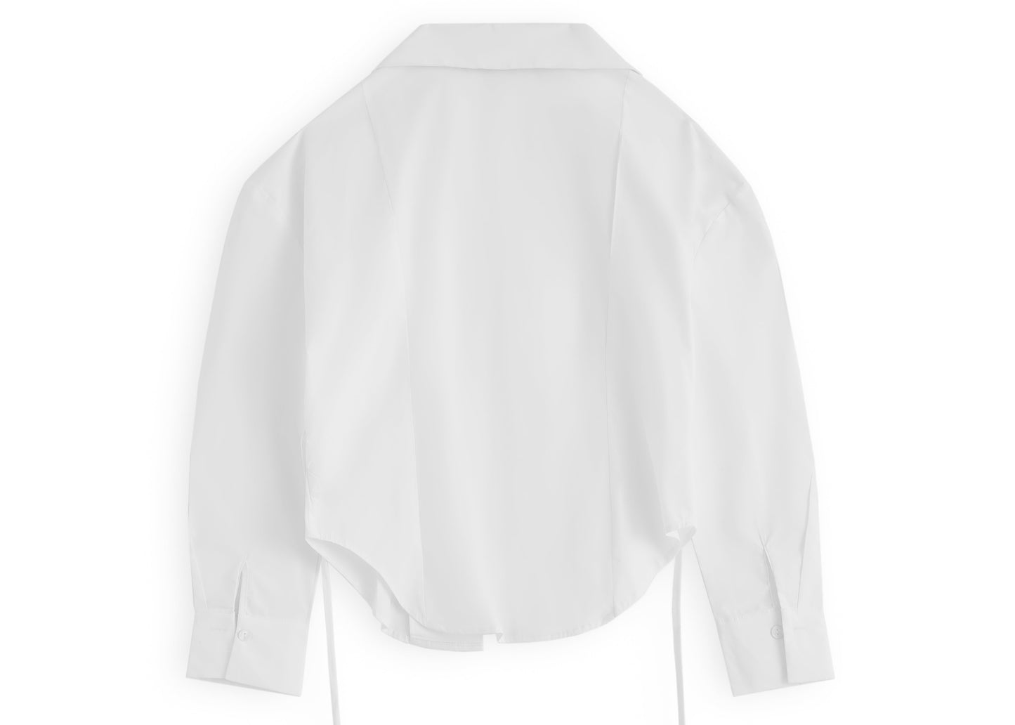 cinch waist poplin white