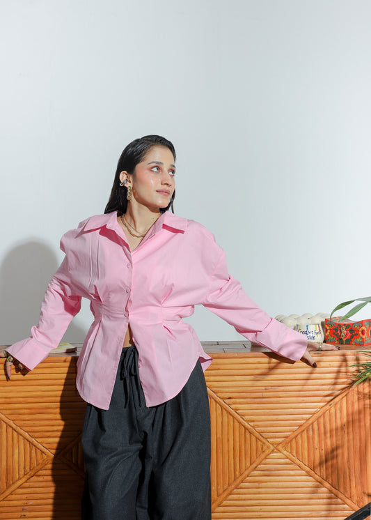 cinch waist poplin                                                                                                                           pink
