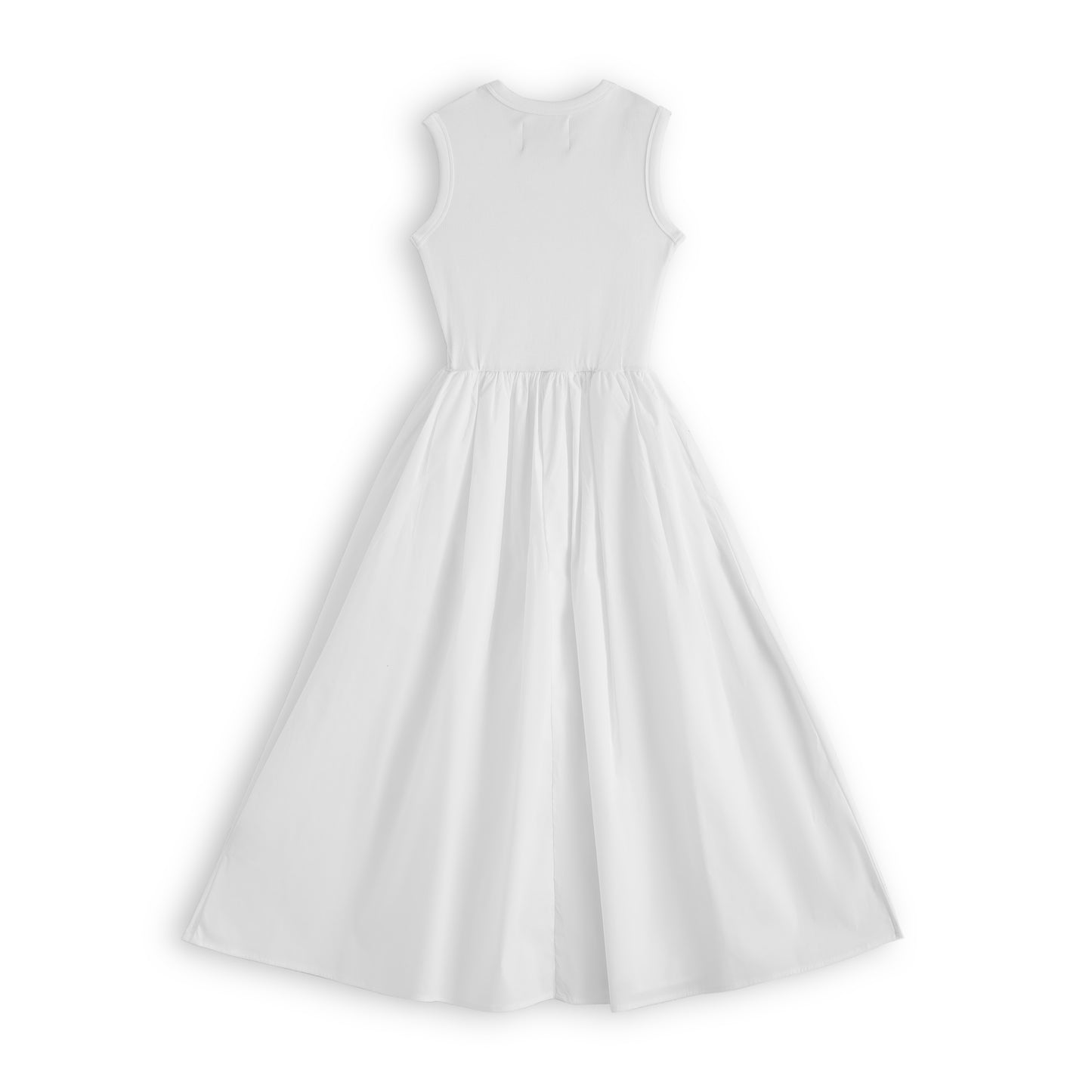 combined fabric midi-dress