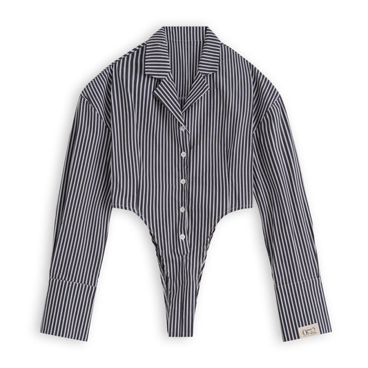 nautical stripe bodysuit                                                                              black                              (LIMITED EDITION)