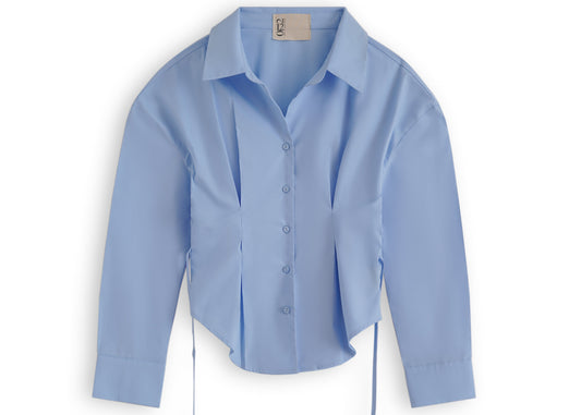 cinch waist poplin                                                                                                                           blue